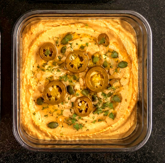Pickled Jalapeños & Thyme Hummus